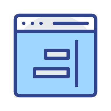 Mavi web renk tasarım simgesi geliştirme için 