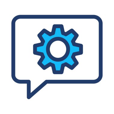 Beyaz arka plan, vektör, illüstrasyon izole sohbet düz simgesi