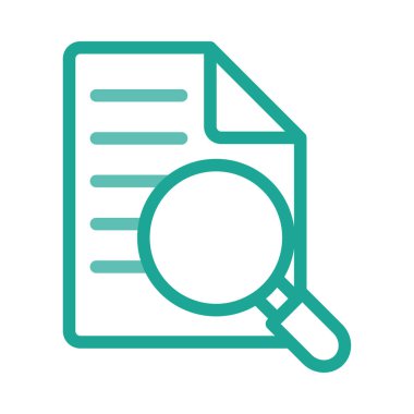 Vektör çizim, belge arama simgesi 