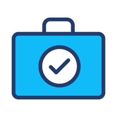 çanta simgesi vektör illüstrasyonu 