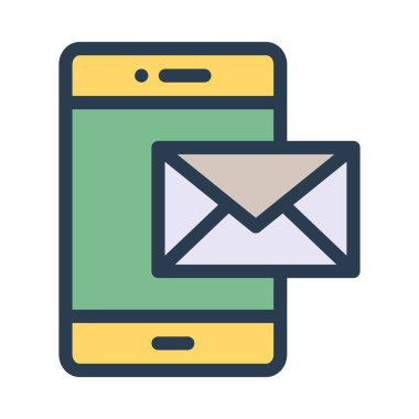 ileti ikonu vektör illüstrasyonu 