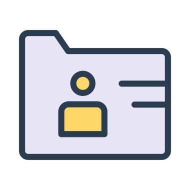 ID kart simgesi vektör illüstrasyonu 