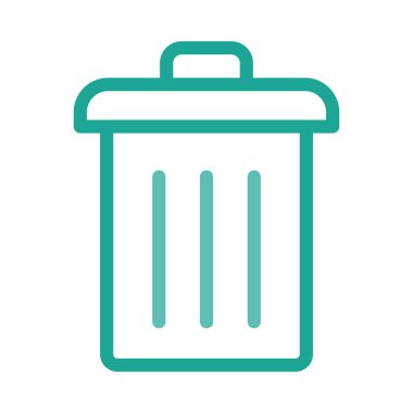 Geri dönüşüm kutusu izole anahat, vektör