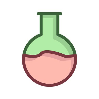 Anahat yuvarlak şişesi izole sıvı ile