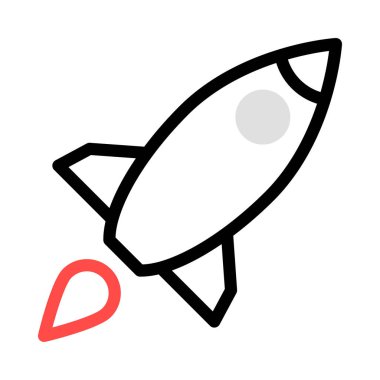 roket ikonu vektör illüstrasyonu