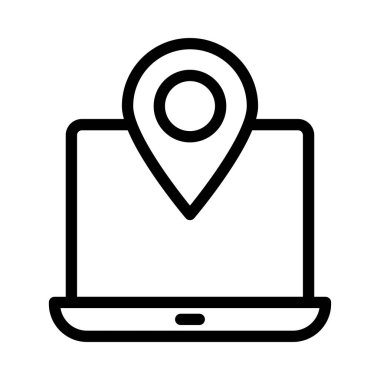 harita pin ikonu vektör illüstrasyonu 