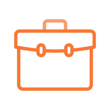 İş çantası beyaz arka planda, vektör çizim 