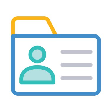 ID kart simgesi vektör illüstrasyonu 