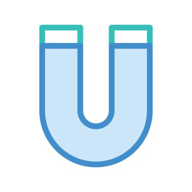 Mıknatıs iş satırı simgesi, vektör çizim