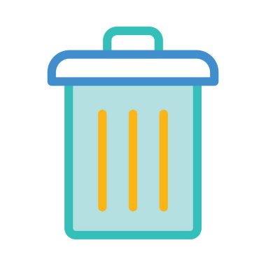 Geri dönüşüm kutusu izole anahat, vektör