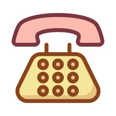 Telefon simgesi vektör illüstrasyonu 