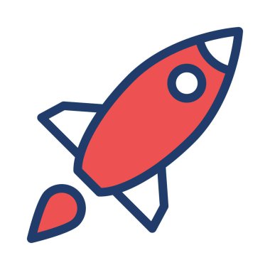 roket ikonu vektör illüstrasyonu