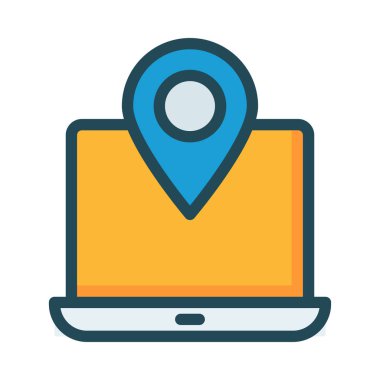 harita pin ikonu vektör illüstrasyonu 