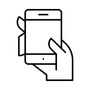 Web geliştirme için mobil tasarım simgesi. Vektör çizim