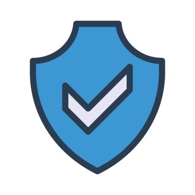 kalkan ikon vektör illüstrasyonu 