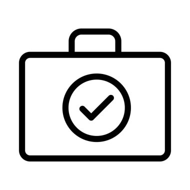 çanta simgesi vektör illüstrasyonu 