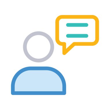 Sohbet simgesi vektör illüstrasyonu 