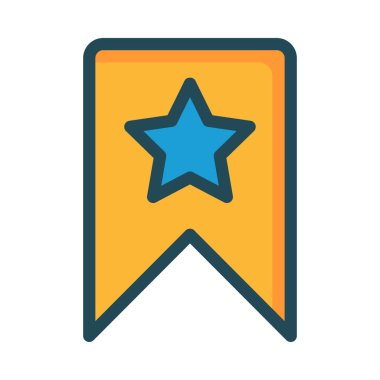 Yıldız simgesi vektör çizim ile bayrak 