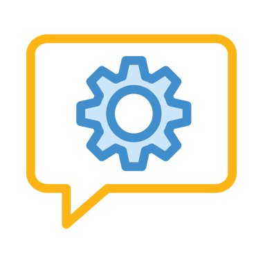 Beyaz arka plan, vektör, illüstrasyon izole sohbet düz simgesi