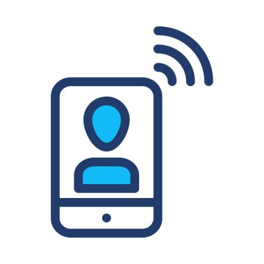 Beyaz arka plan, vektör, illüstrasyon izole smartphone ekran düz simgesi