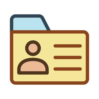 ID kart simgesi vektör illüstrasyonu 