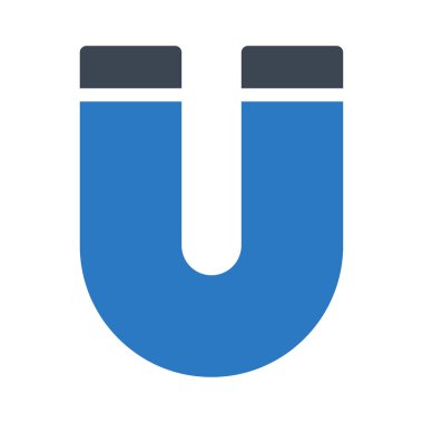 Mıknatıs iş satırı simgesi, vektör çizim