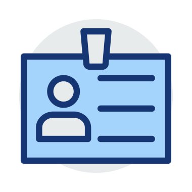 ID kart simgesi vektör illüstrasyonu 