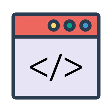 Web renk tasarım simgesi geliştirme için. Vektör çizim