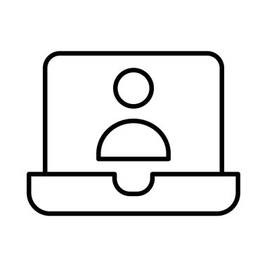 Beyaz arka plan, vektör, illüstrasyon izole dizüstü düz simgesi