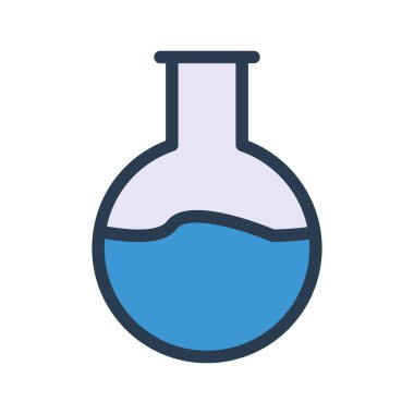 Anahat yuvarlak şişesi izole sıvı ile