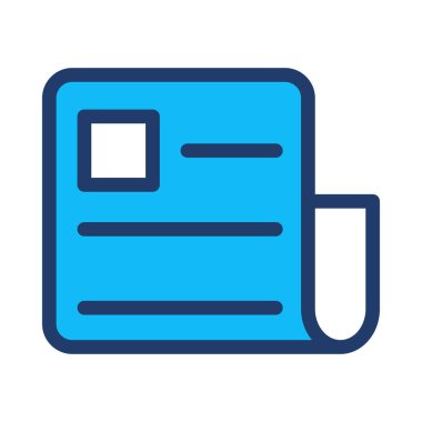 iş belge düz stil ikonu, vektör çizim 