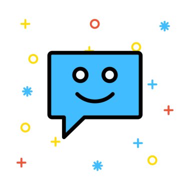 Sohbet mesajı vektör illüstrasyonu 