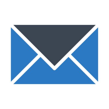 Zarf düz simgesi, vektör illüstrasyonu 