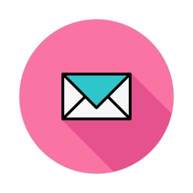 Zarf düz simgesi, vektör illüstrasyonu 