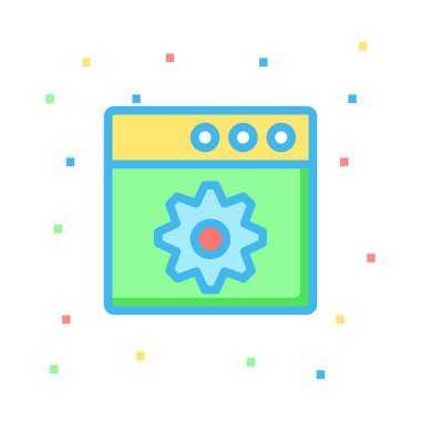 Web renk tasarım simgesi geliştirme için. Vektör çizim