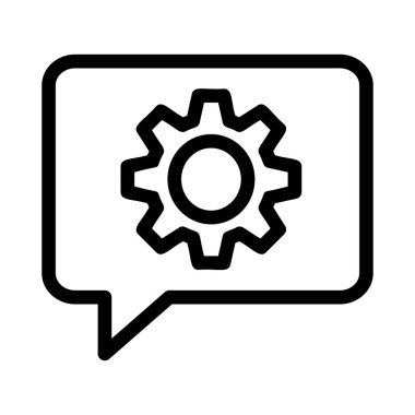 Beyaz arka plan, vektör, illüstrasyon izole sohbet düz simgesi