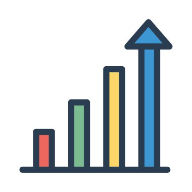 iş grafiği simgesi, vektör illüstrasyonu