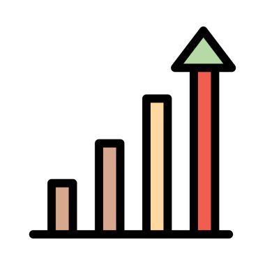 iş grafiği simgesi, vektör illüstrasyonu