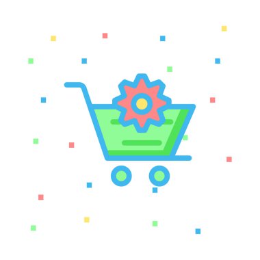 Web renk tasarım simgesi geliştirme için. Vektör çizim