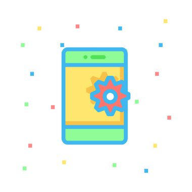 Web renk tasarım simgesi geliştirme için. Vektör çizim