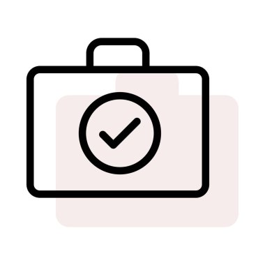 çanta simgesi vektör illüstrasyonu 