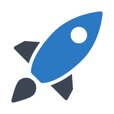 roket ikonu vektör illüstrasyonu