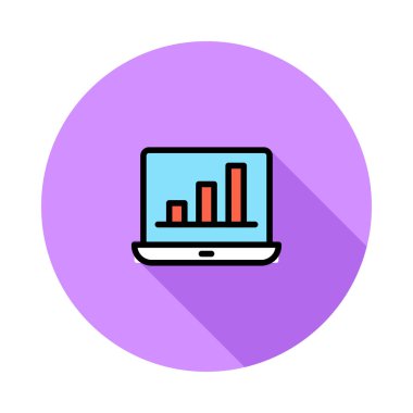 bilgisayar dizüstü simge vektör çizim 