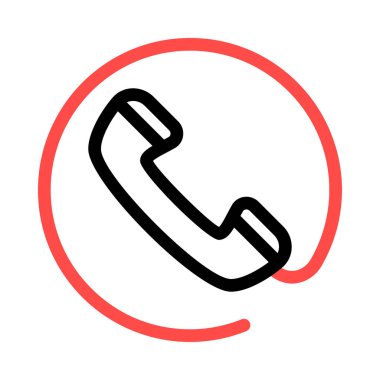 Telefon simgesi vektör illüstrasyonu 