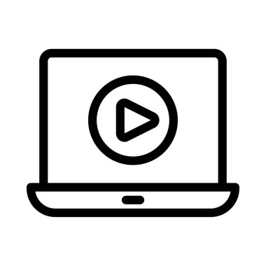 Beyaz arka plan, vektör, illüstrasyon izole oyun düğme düz simgesi ile dizüstü bilgisayar