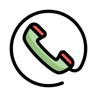 Telefon simgesi vektör illüstrasyonu 