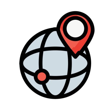 İşaretçi düz simgesi, vektör çizim 