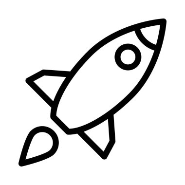 roket ikonu vektör illüstrasyonu