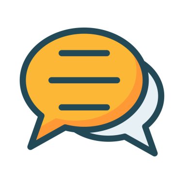 Sohbet simgesi vektör illüstrasyonu 