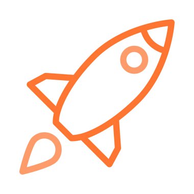 roket ikonu vektör illüstrasyonu